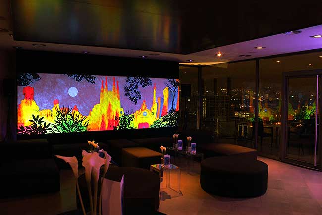 Mural Blacklight paintings for events, created for Gartner Symposium ITexpo